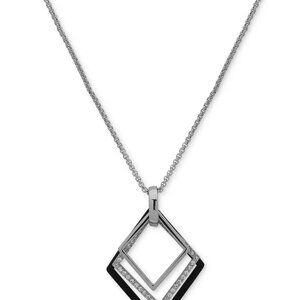 Karl Lagerfeld Paris Geometric Nested Adjustable Pendant Necklace – 36"